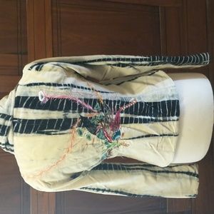 Boho Velvet Tie Dye Embroidered Jacket